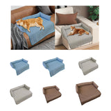 Maxbell Summer Cooling Dog Bed with Pillow Washable Cat Pad for Small Dogs Home Cats 70cmx70cmx15cm blue