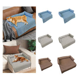 Maxbell Summer Cooling Dog Bed with Pillow Washable Cat Pad for Small Dogs Home Cats 70cmx70cmx15cm blue