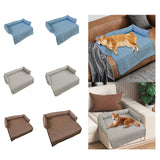 Maxbell Summer Cooling Dog Bed with Pillow Washable Cat Pad for Small Dogs Home Cats 70cmx70cmx15cm blue