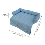 Maxbell Summer Cooling Dog Bed with Pillow Washable Cat Pad for Small Dogs Home Cats 90cmx90cmx18cm blue