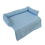 Maxbell Summer Cooling Dog Bed with Pillow Washable Cat Pad for Small Dogs Home Cats 90cmx90cmx18cm blue