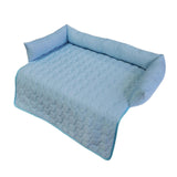 Maxbell Summer Cooling Dog Bed with Pillow Washable Cat Pad for Small Dogs Home Cats 90cmx90cmx18cm blue