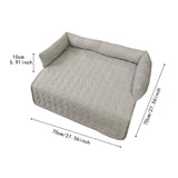 Maxbell Summer Cooling Dog Bed with Pillow Washable Cat Pad for Small Dogs Home Cats 70cmx70cmx15cm gray