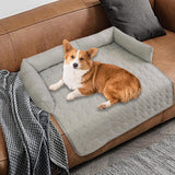 Maxbell Summer Cooling Dog Bed with Pillow Washable Cat Pad for Small Dogs Home Cats 70cmx70cmx15cm gray