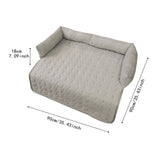 Maxbell Summer Cooling Dog Bed with Pillow Washable Cat Pad for Small Dogs Home Cats 90cmx90cmx18cm gray