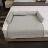 Maxbell Summer Cooling Dog Bed with Pillow Washable Cat Pad for Small Dogs Home Cats 90cmx90cmx18cm gray