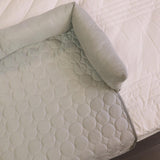 Maxbell Summer Cooling Dog Bed with Pillow Washable Cat Pad for Small Dogs Home Cats 90cmx90cmx18cm gray