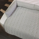 Maxbell Summer Cooling Dog Bed with Pillow Washable Cat Pad for Small Dogs Home Cats 90cmx90cmx18cm gray