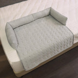 Maxbell Summer Cooling Dog Bed with Pillow Washable Cat Pad for Small Dogs Home Cats 90cmx90cmx18cm gray