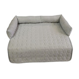 Maxbell Summer Cooling Dog Bed with Pillow Washable Cat Pad for Small Dogs Home Cats 90cmx90cmx18cm gray