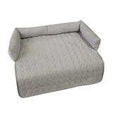 Maxbell Summer Cooling Dog Bed with Pillow Washable Cat Pad for Small Dogs Home Cats 90cmx90cmx18cm gray
