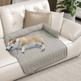 Maxbell Summer Cooling Dog Bed with Pillow Washable Cat Pad for Small Dogs Home Cats 90cmx90cmx18cm gray