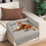 Maxbell Summer Cooling Dog Bed with Pillow Washable Cat Pad for Small Dogs Home Cats 90cmx90cmx18cm gray
