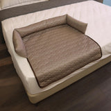 Maxbell Summer Cooling Dog Bed with Pillow Washable Cat Pad for Small Dogs Home Cats 90cmx18cm coffee