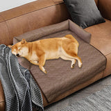 Maxbell Summer Cooling Dog Bed with Pillow Washable Cat Pad for Small Dogs Home Cats 90cmx18cm coffee