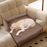 Maxbell Summer Cooling Dog Bed with Pillow Washable Cat Pad for Small Dogs Home Cats 90cmx18cm coffee