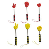 Maxbell Telescopic Teacher Pointer Portable Extendable Hand Pointer for Presentation Red Victory Gesture