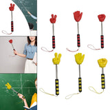 Maxbell Telescopic Teacher Pointer Portable Extendable Hand Pointer for Presentation Red Victory Gesture