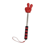 Maxbell Telescopic Teacher Pointer Portable Extendable Hand Pointer for Presentation Red Victory Gesture