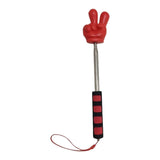 Maxbell Telescopic Teacher Pointer Portable Extendable Hand Pointer for Presentation Red Victory Gesture