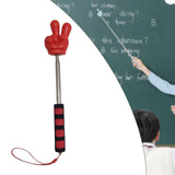Maxbell Telescopic Teacher Pointer Portable Extendable Hand Pointer for Presentation Red Victory Gesture