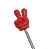 Maxbell Telescopic Teacher Pointer Portable Extendable Hand Pointer for Presentation Red Victory Gesture