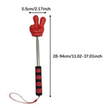 Maxbell Telescopic Teacher Pointer Portable Extendable Hand Pointer for Presentation Red Victory Gesture
