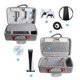 Maxbell Game Console Carrying Case Gaming Accessories for USB Cables Charging Cables Gray