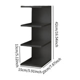 Maxbell Desk Bookshelf 3 Tier Multifunction Portable Storage Rack for Office Desktop Black