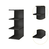 Maxbell Desk Bookshelf 3 Tier Multifunction Portable Storage Rack for Office Desktop Black