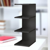 Maxbell Desk Bookshelf 3 Tier Multifunction Portable Storage Rack for Office Desktop Black