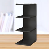 Maxbell Desk Bookshelf 3 Tier Multifunction Portable Storage Rack for Office Desktop Black