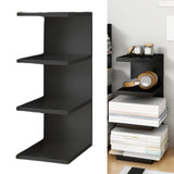 Maxbell Desk Bookshelf 3 Tier Multifunction Portable Storage Rack for Office Desktop Black