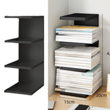 Maxbell Desk Bookshelf 3 Tier Multifunction Portable Storage Rack for Office Desktop Black