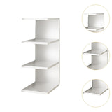 Maxbell Desk Bookshelf 3 Tier Multifunction Portable Storage Rack for Office Desktop White