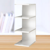 Maxbell Desk Bookshelf 3 Tier Multifunction Portable Storage Rack for Office Desktop White