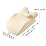 Maxbell Back Pillow Wedge for Bed Memory Foam Versatile for Home Living Room Leaning Khaki