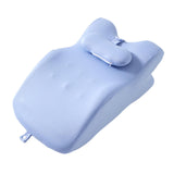Maxbell Back Pillow Wedge for Bed Memory Foam Versatile for Home Living Room Leaning Blue