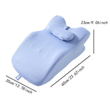 Maxbell Back Pillow Wedge for Bed Memory Foam Versatile for Home Living Room Leaning Blue