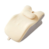 Maxbell Back Pillow Wedge for Bed Memory Foam Versatile for Home Living Room Leaning Khaki and Light Grey