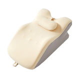 Maxbell Back Pillow Wedge for Bed Memory Foam Versatile for Home Living Room Leaning Khaki and Light Grey
