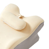 Maxbell Back Pillow Wedge for Bed Memory Foam Versatile for Home Living Room Leaning Khaki and Light Grey