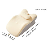 Maxbell Back Pillow Wedge for Bed Memory Foam Versatile for Home Living Room Leaning Khaki and Light Grey