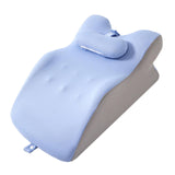 Maxbell Back Pillow Wedge for Bed Memory Foam Versatile for Home Living Room Leaning Blue and Light Grey