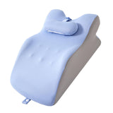 Maxbell Back Pillow Wedge for Bed Memory Foam Versatile for Home Living Room Leaning Blue and Light Grey