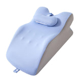 Maxbell Back Pillow Wedge for Bed Memory Foam Versatile for Home Living Room Leaning Blue and Light Grey