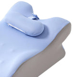 Maxbell Back Pillow Wedge for Bed Memory Foam Versatile for Home Living Room Leaning Blue and Light Grey