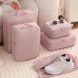 Maxbell 5x Portable Packing Cubes Packing Organizers for Clothing Garment Toiletries Pink