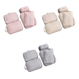 Maxbell 5x Portable Packing Cubes Packing Organizers for Clothing Garment Toiletries Pink