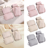 Maxbell 5x Portable Packing Cubes Packing Organizers for Clothing Garment Toiletries Pink